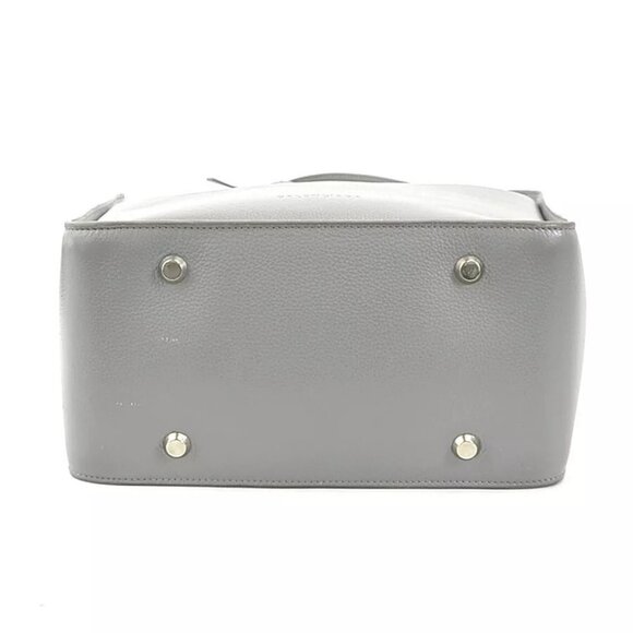 Auth BALENCIAGA North-South Shoulder Bag Gray Leather - Picture 14 of 15